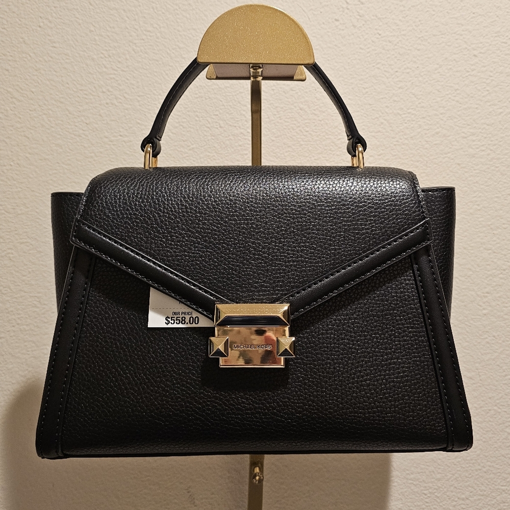 Micheal Kors Black Leather Handbag